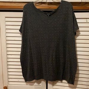 Torrid short sleeve sweater charcoal grey